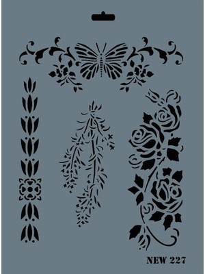 S'82 Rich New Seri N-227 Stencil 35X25 cm