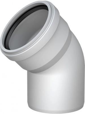 Timion Mey Ithalat® Pvc Atık Su Borusu 45 Derece 75 mm 10 Adet