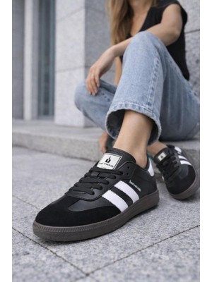 İnan Ayakkabı Siyah Beyaz Kadın Sneaker N-3275