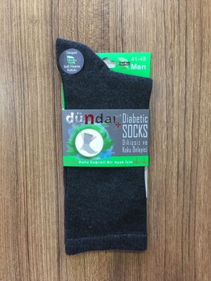 Dündar Erkek Füme Bambu 3 Lü Dikişsiz Diyabetik Çorap-Füme-41-45