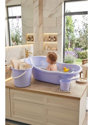 Happy Trend Fiore 3lü Bebek Banyo Seti Mavi