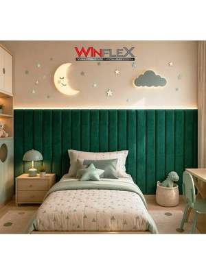 Winflex 12’li Dikey Akustik Kumaş Panel (10X210 Cm) Yeşil
