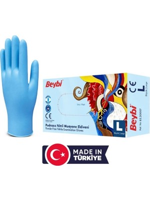 Pudrasız Nitril Muayene Eldiveni - Large (Büyük Boy)