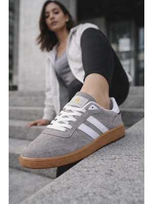 İnan Ayakkabı Füme Beyaz Kadın Sneaker N-3265