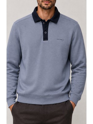 Redline Snap Erkek Regular Fit Düğmeli Kışlık Sweatshirt Antrasit