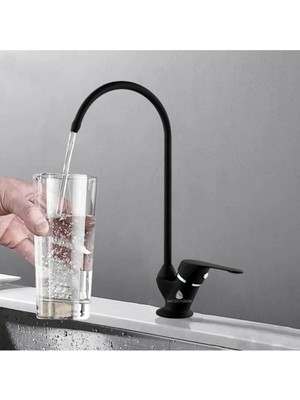 Ayrex Aqua Bella Su Arıtma Cihazı Için Lüks Avrupa Ankastre Musluk Siyah