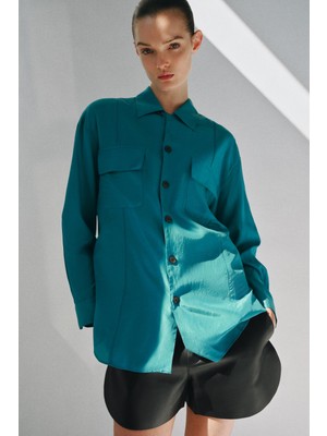 Allbucks Zara, Zw Collection Cepli Dökümlü Gömlek ABZRA00138
