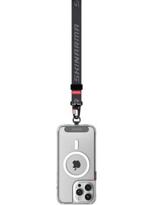 Ayrex Telefon Boyun Askı Ipi Skinarma Scout Serisi Logolu Kayış Gri