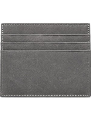Ayrex Gaga Hakiki Deri Kartlık Cüzdan Erkek – El Yapımı Slim Minimalist Tasarım – 7 Kart Bölmeli & Orta Para Bölmeli – Ince, Dayanıklı, Premium Deri Kartlık Cüzdan, Günlük Kullanım - Gri