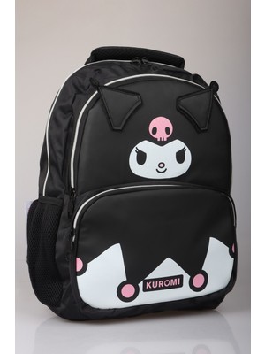 x Dekomus Lisanslı Kuromi Dark Delight Collection Büyük Boy Okul Çantası