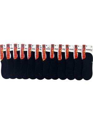 Dündar-Plus Çocuk Sneaker Çorap Dikişsiz Soft 3 Yaş(26-28 No) 12 Adet-Siyah-5 Yaş