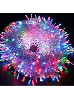 Happy Trend Coverzone 10 Metre Fişli Rgb LED Işık Noel Yılbaşı Ağacı Işığı LED Ampül Çam Ağacı Balkon Merdiven Salon Yada Oda Süslemelerinde Kullanıma Uygun 220V Prizden Enerjisini Alır