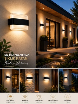 Noas YL83-2032 Pergamon 12W LED Dış Mekan Duvar Apliği