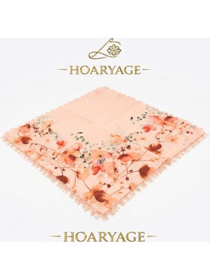 Hoaryage El Emeği Desenli Yazma Kenarına Halka Boncuklu El Oyası Tülbent Yemeni, Fular ,4 Kenarı Oyalı