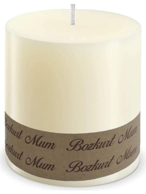 Happy Trend Bozkurt Mum Silindir Mum 7cm Çap x 7cm Boy Dev Mum 7 Cmx 7cm Silindir Mum 7x7 cm MUM7X7 (Krem)