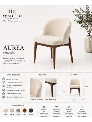 Quattro Home Aurea Modern Döşemeli Yemek Sandalyesi