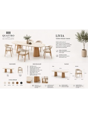 Quattro Home Livia Yemek Masası Takımı
