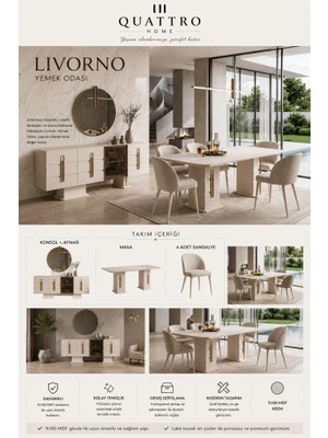 Quattro Home Livorno Yemek Odası Takımı