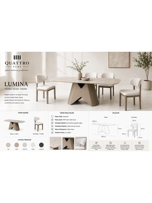 Quattro Home Lumina Modern Yemek Masası Takımı