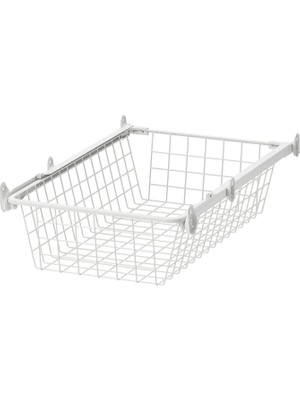 TARNA Ikea Altarlıden Beyaz 40X62 cm Raylı Tel Sepet