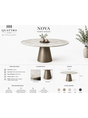 Quattro Home Nova Modern Yemek Masası