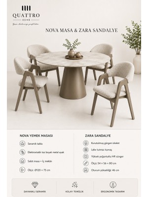 Quattro Home Nova  Yemek Masası Takımı