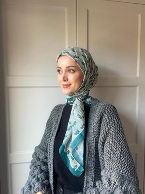 Modakaşmir Çiçek Baharı Desen Bambu Eşarp