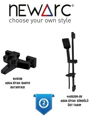 Sungur's Store Siyah Banyo Bataryası, Sürgülü Üst Takım ile Kullanım
