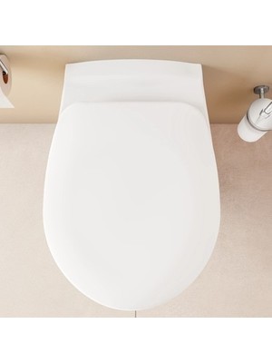 Sungur's Store Oval Klozet Kapağı, Beyaz, Nuvoplast ile Şık