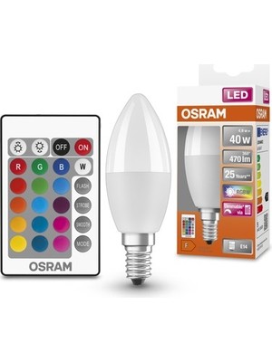 Sungur's Store Rgbw 470LM Kumandalı LED Ampul 15 Farklı Renk Seçeneği