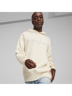Sungur's Store Ekru Kapüşonlu Erkek Sweatshirt, Günlük Tarz Için Rahat