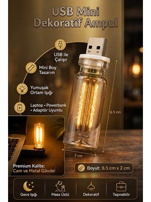 Open City USB LED Gece Lambası Sarı Işık Dokunmatik Mini Taşınabilir Lamba Laptop Powerbank Araç Içi 6,5 cm 5V