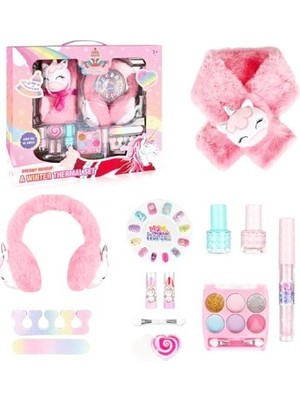 Sungur's Store Kış Temalı Peluş Kulaklıklı Makyaj Seti ile Eğlence