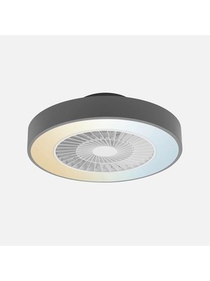 Sungur's Store 78W Beyaz-Gri Renkli LED Işık Tavan Vantilatörü