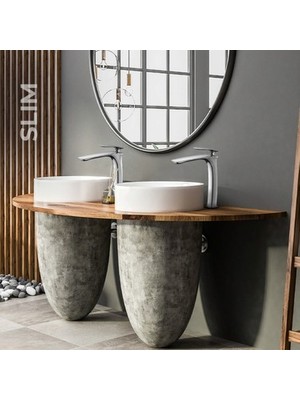 Sungur's Store Sade Tasarıma Sahip Slim Çanak Tipi Lavabo Bataryası
