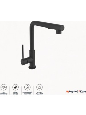 Sungur's Store Mat Siyah Pull Out Mutfak Bataryası Modern Tasarım