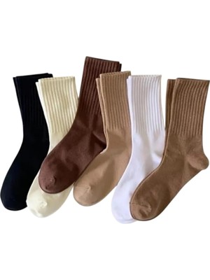 Happy Trend 6'lı Ekonomik Paket Kadın Tenis Çorap Tek Beden