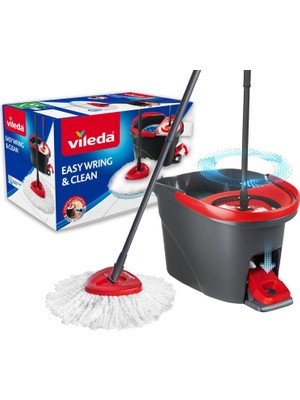 Happy Trend Vileda Vldturbo Turbo Pedallı Temizlik Seti, Siyah, 29.6 x 48.6 x 29.3 cm