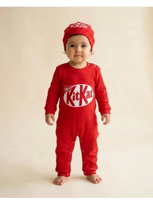 Kitkat Baskılı Unisex Bebe Tulum