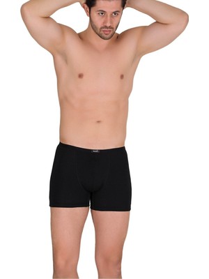 Berrak Modal Erkek Boxer 4'lü-Siyah-L