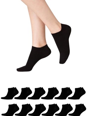 Happy Trend Bambu Kadın Patik Çorap 6'lı, Dikişsiz, Soft Yıkamalı