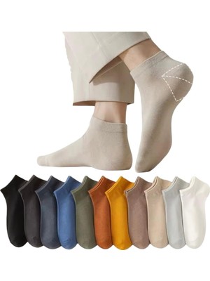 Happy Trend 10'lu Ekomomik Paket Erkek Patik Çorap Set Tek Beden