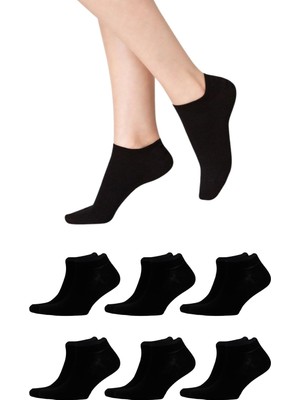 Happy Trend Bambu Kadın Patik Çorap 6'lı, Dikişsiz, Soft Yıkamalı