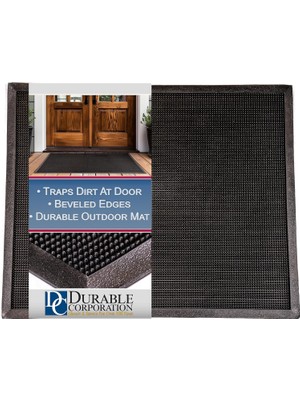 Happy Trend Paspas, Dayanıklı, Kauçuk, Parmak Ucu, Dış Mekanlar Için, 24 Inç x 32 Inç, Siyah, 1