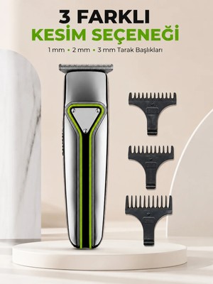 Laraheiser Erkek Saç Sakal Kesme Makinesi Profesyonel T Bıçaklı USB Şarjlı Ense Favori Düzeltme Makinesi