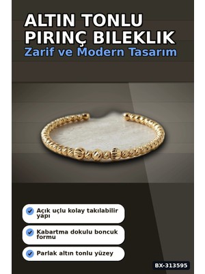 Sepetopia Pirinç Ton Dorika Model Kadın Bileklik - Tekli Paket Takı Aksesuar BX-313595
