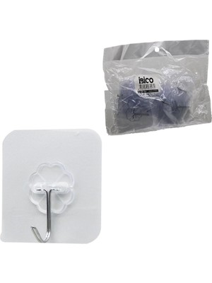 Shopwave Aski 10PCS Tekli̇ Metal Uçlu Mi̇ka Kri̇stal Pls. Tabanli Şeffaf Pvc Yapişkanli Montaj (5047)