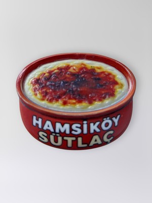 Mundy Trabzon Hamsiköy Sütlacı 7cm x 6cm Kabartmalı Polyester Magnet  Yöresel Hatıra Buzdolabı Süsü (KOD:1838)