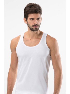 Berrak Erkek Penye 6'lı Atlet-Beyaz-Xl