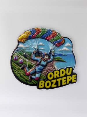 Mundy Ordu Boztepe Polyester Kabartmalı Magnet 7 cm x 6,5 cm Dekoratif Hediyelik Buzdolabı Süsü (KOD:1839)